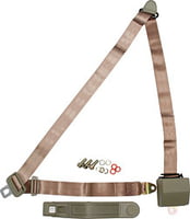 TAN SEATBELT 3PT RETRACTABLE